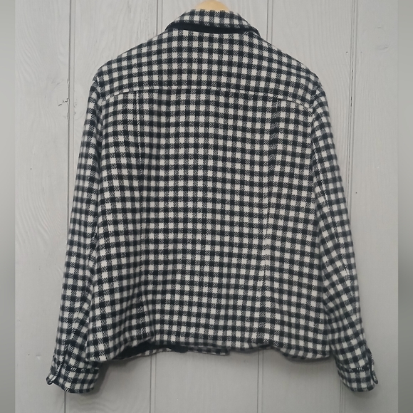 Talbots wool blend Black And White gingham jacket​ Size 18 - Picture 6 of 8